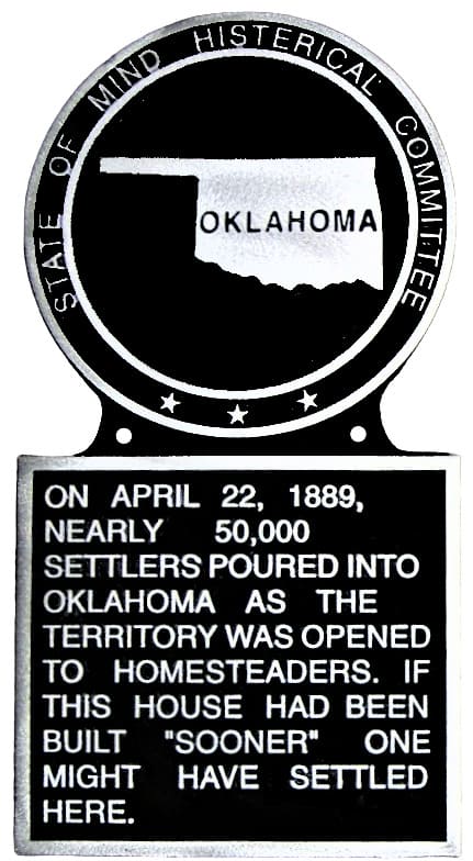 Oklahoma State Plaque, Marker