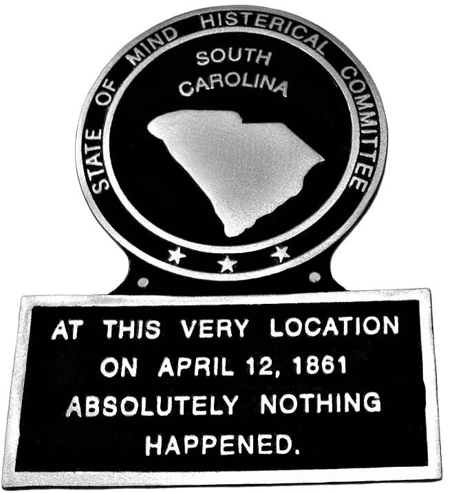South Carolina State Plaque 1861, Marker